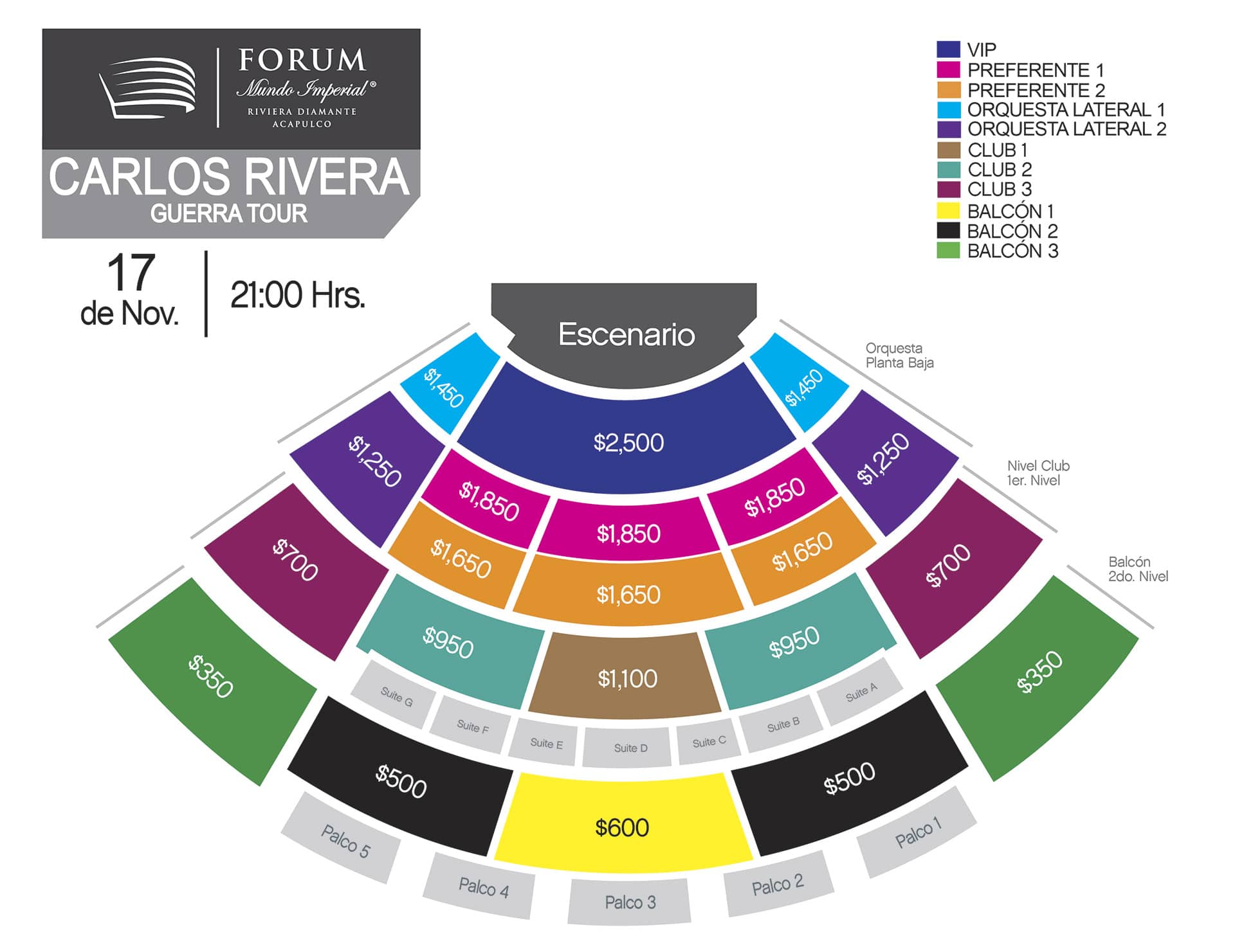 Carlos Rivera Acapulco 2019